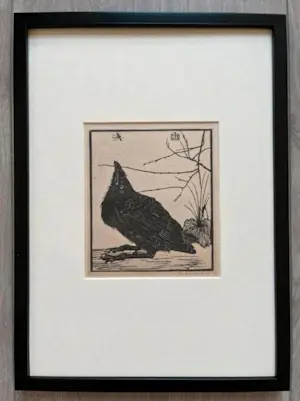Jan Mankes - Originele Heliogravure Kleine Kraai omhoog Kijkend naar Mugje 1923 kopen? Bied vanaf 185!