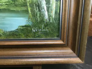 Niet of onleesbaar gesigneerd - Bosgezicht met vennetje kopen? Bied vanaf 1!