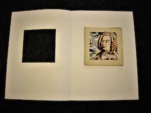 Niet of onleesbaar gesigneerd - Originele ca. 1950 Pop-Art Gouache "Joh. S. Bach" gesigneerd monogram kopen? Bied vanaf 1!