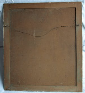 Niet of onleesbaar gesigneerd - Olieverf op board , “Aan de tafel” – gesigneerd & ingelijst kopen? Bied vanaf 10!