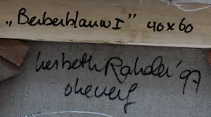 Liesbeth Rahder - Olieverf op doek: Berberblauw - 1997 kopen? Bied vanaf 299!