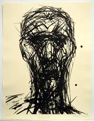 Max Uhlig - Lithographie "Kopf G.H." handsigniert vendu pour 280€ !