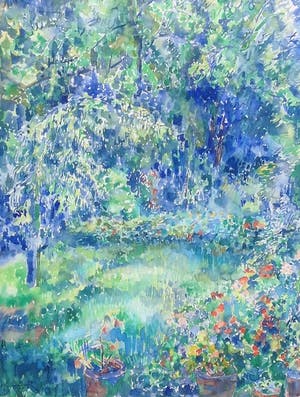 Carla Sirks-Bijvanck - B2110, Zomerse Bloementuin, aquarel kopen? Bied vanaf 50!