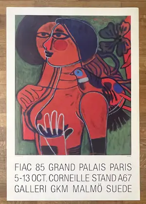 Corneille - Grote originele FIAC 85 Grand Palais poster, met Atelier Corneille stempel kopen? Bied vanaf 65!
