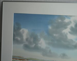 Jan Groenhart - Ingelijste aquarel , Landschap in Wormer en Jisperveld – GROOT kopen? Bied vanaf 10!