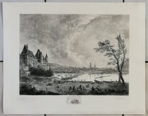 George Henri Manesse - Gezicht op Rouen (Frankrijk) kopen? Bied vanaf 65!