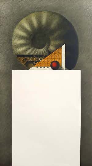 Friedrich Meckseper - Mechanischer Ammonit, Radierung / Aquatinta verkocht voor € 225!