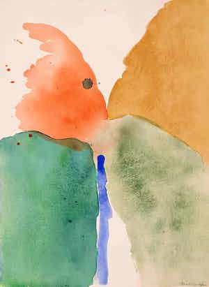 Jef Diederen - Aquarel, Zonder titel verkocht voor € 150!