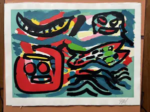 Karel Appel - map '' Apres-Midi " 5 zeefdrukken kopen? Bied vanaf 3500!