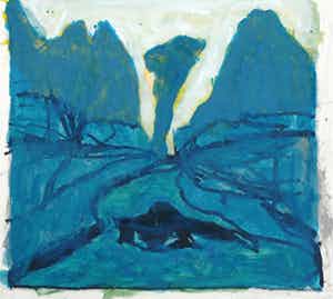 Hans Ebeling Koning - Landschap met oog verkocht voor € 50!