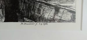 Niet of onleesbaar gesigneerd - H. Hovenier, pentekening, ingelijst, gedateerd en gesigneerd kopen? Bied vanaf 1!
