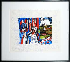 Herman Brood - Zeefdruk, Singer - Ingelijst verkocht voor € 250!