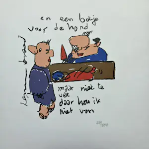Buy Herman Brood - - zeefdruk -Botje voor de Hond? Bid from 55!