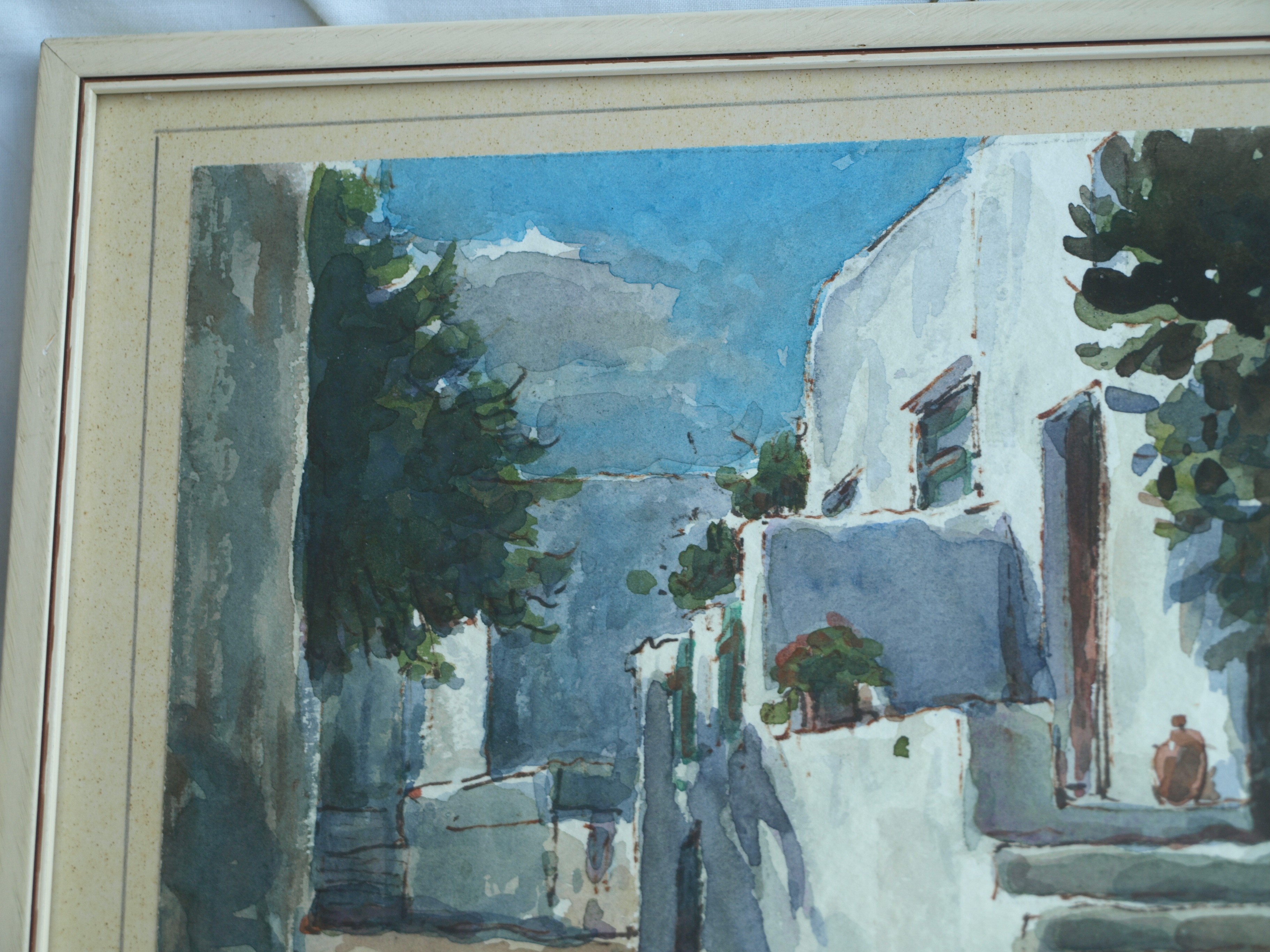 Niet of onleesbaar gesigneerd - 2 Aquarellen , gesigneerd & ingelijst – Engelse kunstenaar? kopen? Bied vanaf 1!