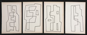 Siep van den Berg - Lot van vier abstracte composities kopen? Bied vanaf 1!