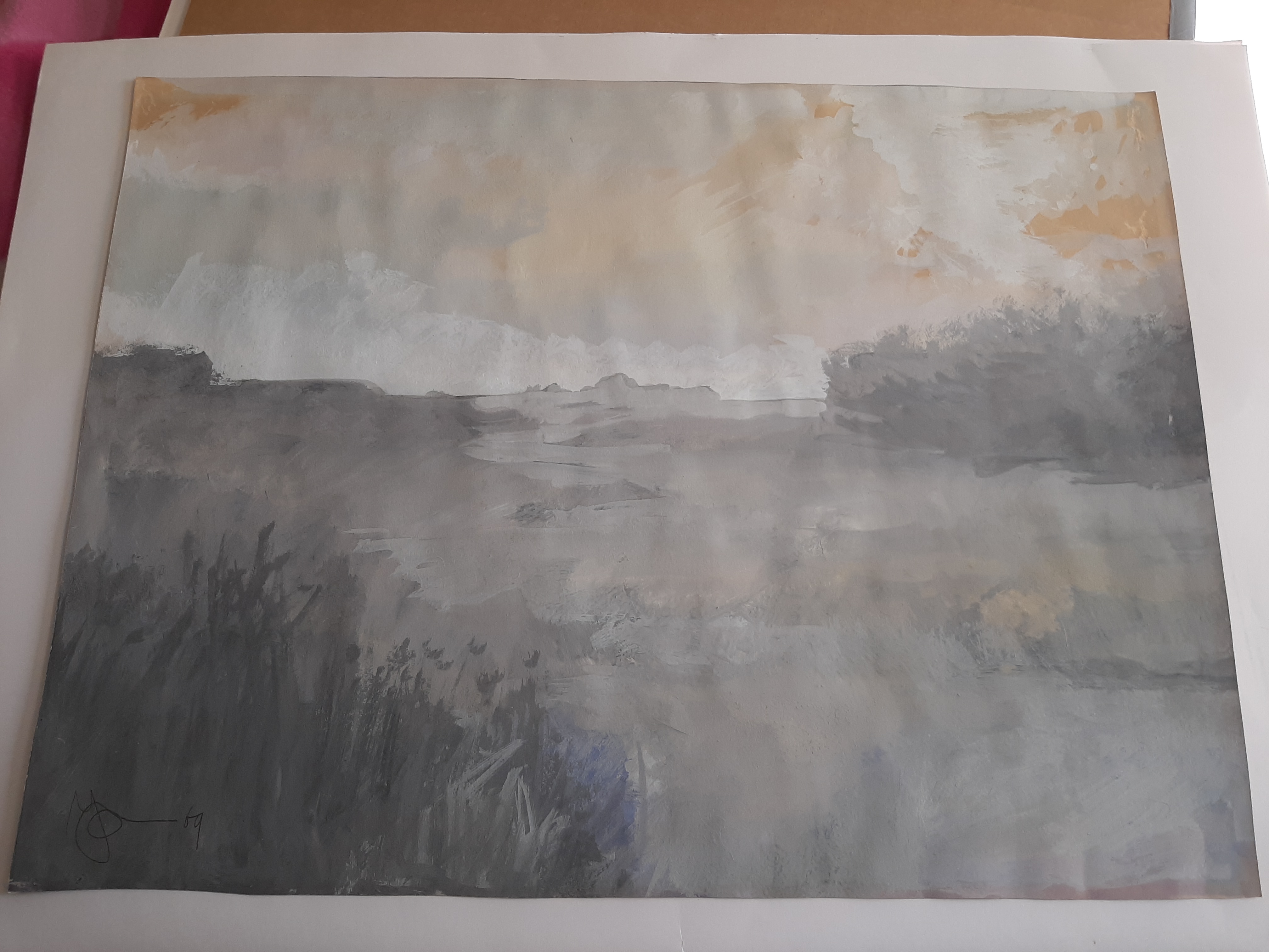 Jan Bernard Meinen - Aquarel, Landschap kopen? Bied vanaf 40!