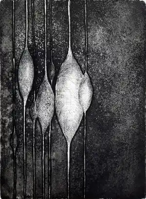 Jos van Doorn - ets aquatint - abstract verkauft für € 50!