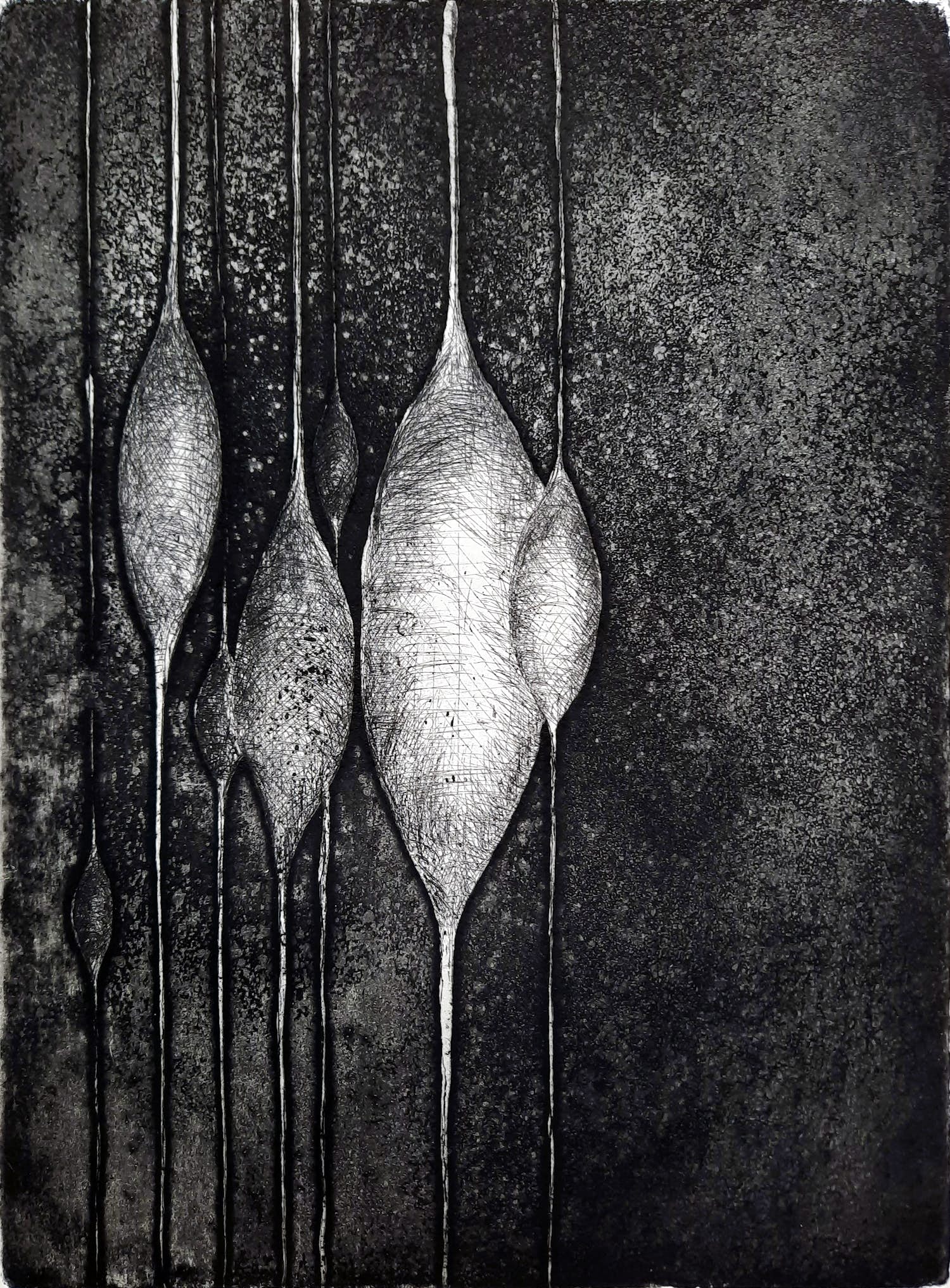 Jos van Doorn - ets aquatint - abstract verkocht voor € 50!