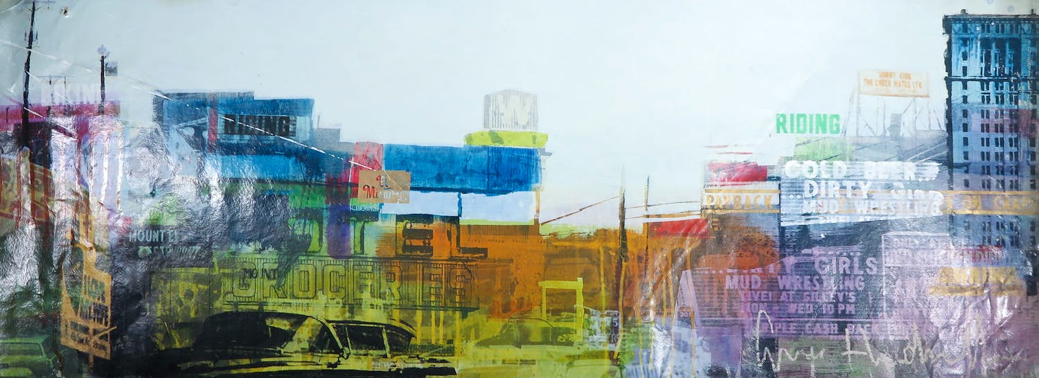 George Heidweiller - Zeefdruk, Cityscape 2 (Groot) kopen? Bied vanaf 50!