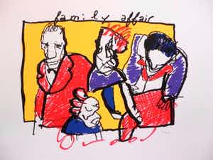 Herman Brood - Kleurenzeefdruk FAMILY AFFAIR Handgesigneerd. verkocht voor € 210!