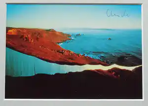 Christo - Christo - Project Running Fence - handgesigneerde artcard - ready to frame verkocht voor € 89!