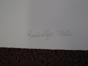 Rodolfo Meli - vermaard Toscaans Graficus - Groot Litho " Zelfportret als Icarus" gesigneerd kopen? Bied vanaf 30!