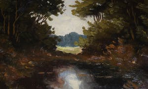 Jan van Vlaardingen - Boslandschap met een ven - olieverfschilderij kopen? Bied vanaf 60!