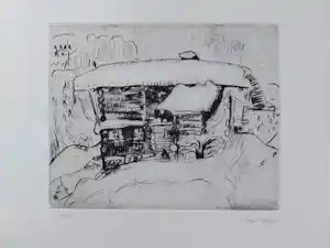 Jan Wiegers - Zwitsers chalet in sneeuwlandschap verkauft für € 80!