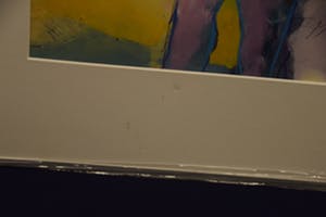 Marjan Nagtegaal - 'Geel, roze, blauw en zwart' - acrylverf op papier kopen? Bied vanaf 20!