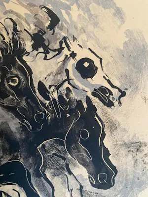 Emil Kotrba - kleurenlitho van paarden kopen? Bied vanaf 30!
