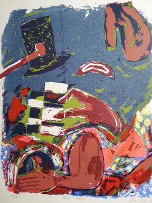 John Lie a Fo - REVE NOIR / KLEURLITHO / 70x50cm / SIG / 1988 kopen? Bied vanaf 30!