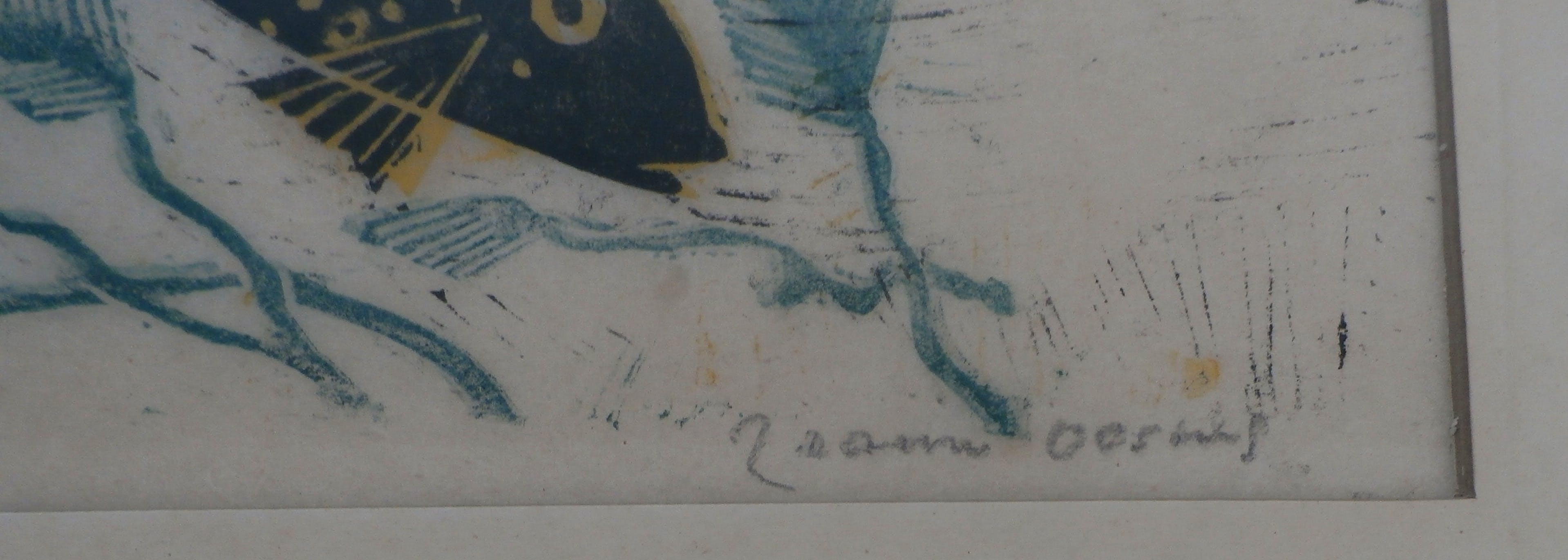 Jeanne Bieruma Oosting - ingelijste ets: aquarium kopen? Bied vanaf 95!