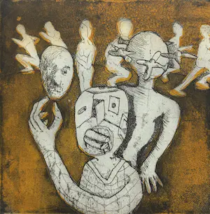 Coen Meulendijks - Figuren, aquatint ets kaufen? Bieten Sie von 45!