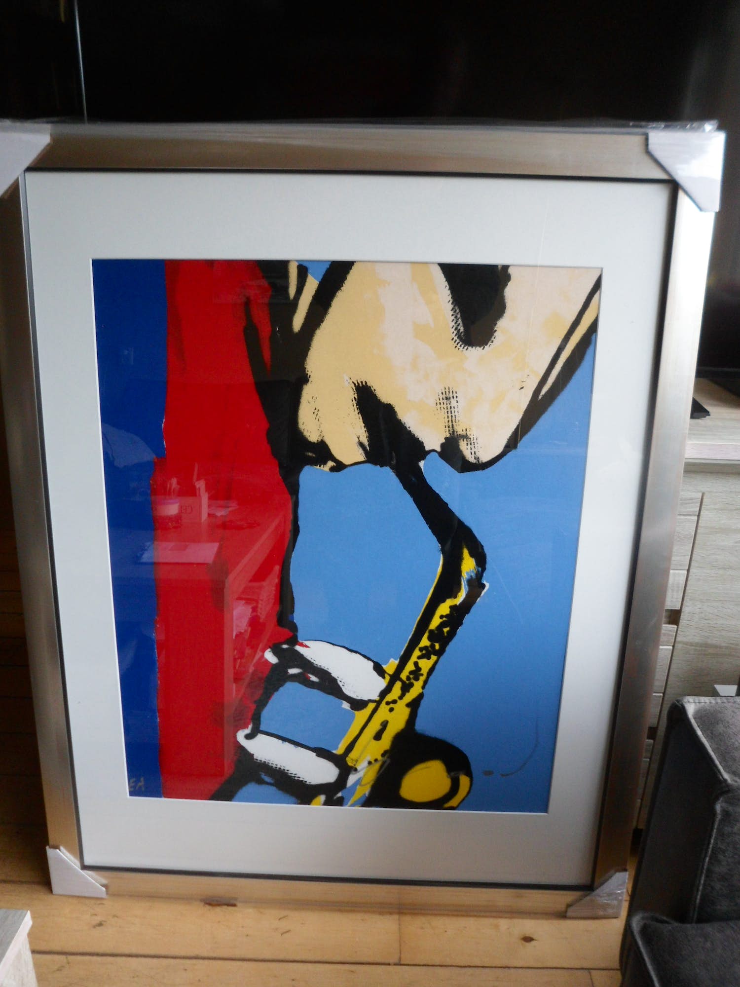 Herman Brood - Litho, titel. "Sax" verkocht voor € 450!
