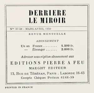 Marc Chagall - 2 Farb-Lithographien "Derriere Le Miroir" von 1950 kaufen? Bieten Sie von 180!