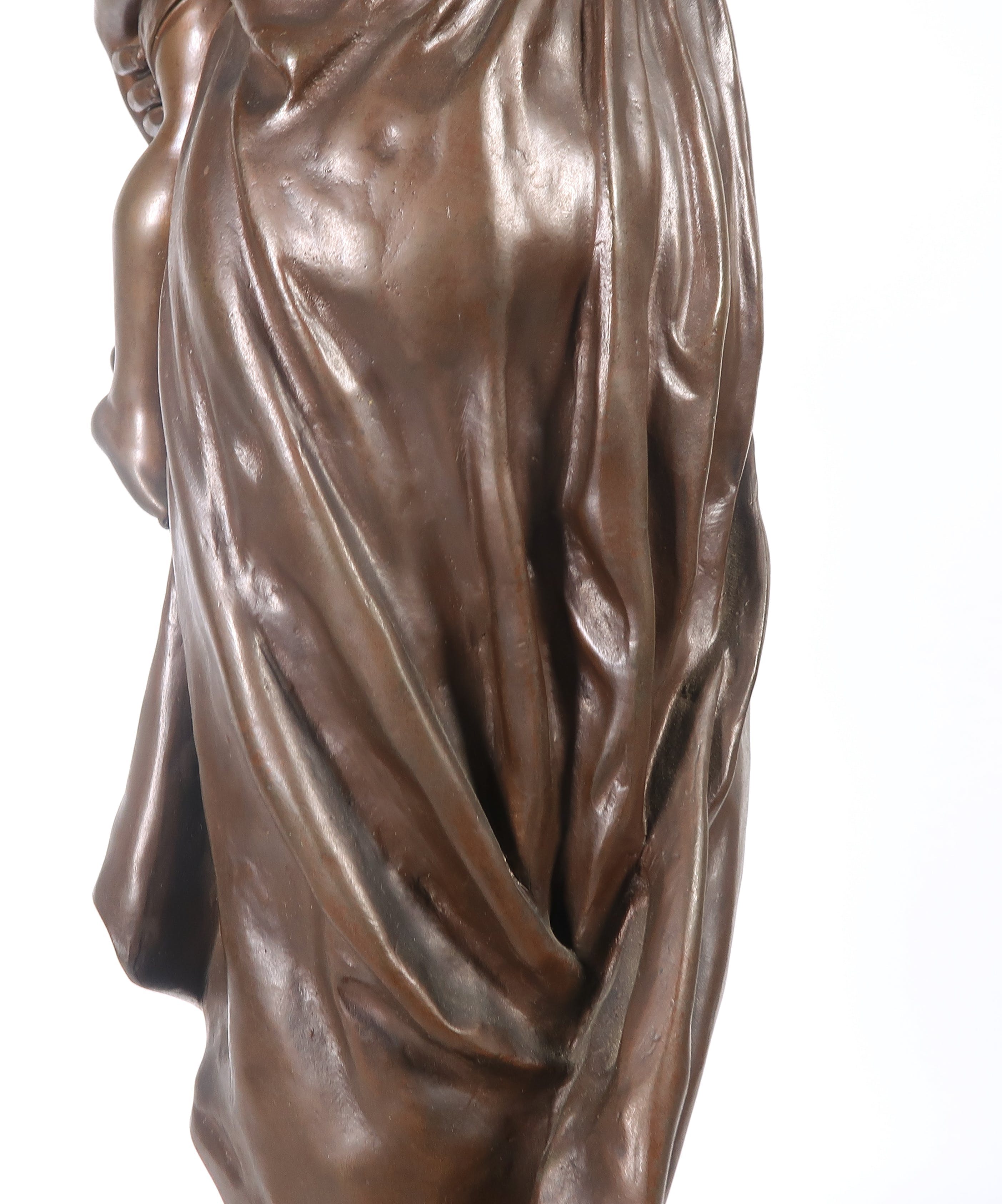 Charles Georges Ferville Suan - Bronzen beeld, Moeder met kind (Groot) kopen? Bied vanaf 350!