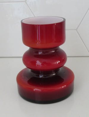 Per Lutken - Rood oranje vaas uit de Carnaby serie kopen? Bied vanaf 15!