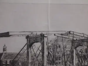 Salomon Garf - De Magere Brug te Amsterdam - Ets kopen? Bied vanaf 1!