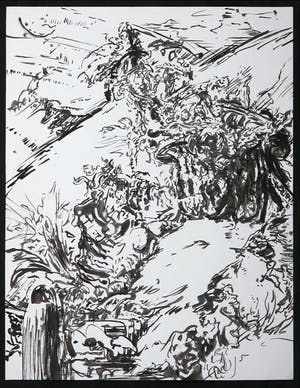 Harold Schouten - Inkttekening op papier, Zonder titel kopen? Bied vanaf 1!