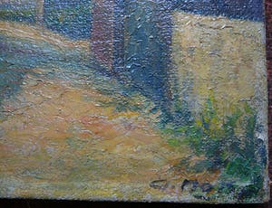 Arthur Nols - Dorpsgezicht in de grensstreek -olieverf- kopen? Bied vanaf 65!