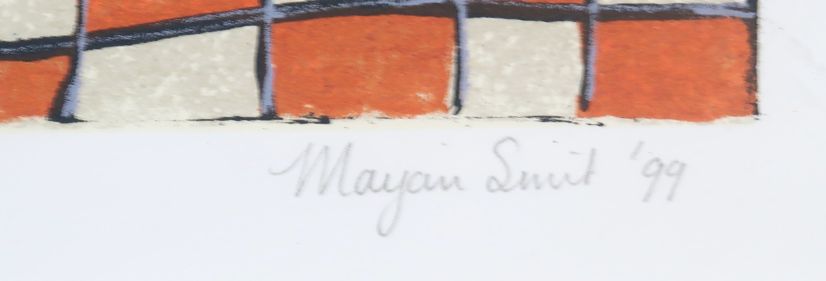 Marjan Smit - Zeefdruk, Zonder titel - Ingelijst kopen? Bied vanaf 80!