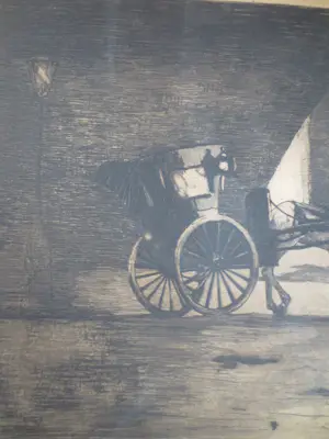 Willem Witsen - Rijtuig onder Waterloo Bridge Londen 1890 kopen? Bied vanaf 250!