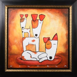 Franz Wilhelm - Acryl op doek, Three of a kind - Ingelijst kopen? Bied vanaf 100!