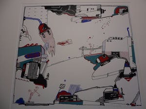 Huibert van Dorp - Zeefdruk, "Watt". kopen? Bied vanaf 20!