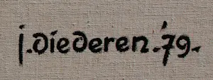 Buy Jef Diederen - Olieverf op doek: vlag - 1979? Bid from 1995!