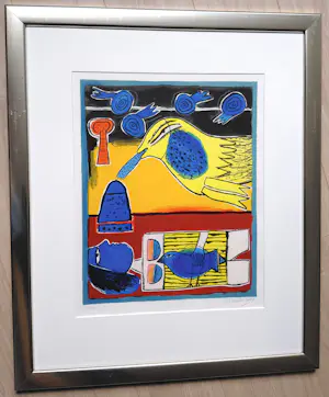 Corneille - La venue du grand oiseau, zeefdruk (mooi ingelijst) kopen? Bied vanaf 295!