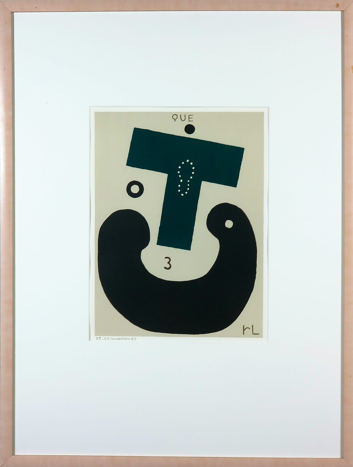 Reinier Lucassen - Zeefdruk, Que 03 - Ingelijst verkocht voor € 150!