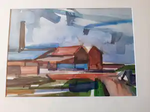 Marius Heijnes - Aquarel, Steenfabriek. verkauft für € 40!