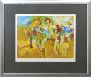 Arthur Bernard - Zeefdruk, La fin du jour - Ingelijst verkocht voor € 35!