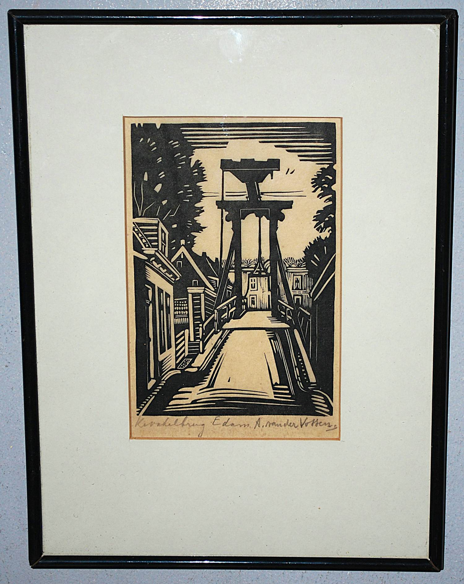 Andre van der Vossen - houtsnede Edam kopen? Bied vanaf 50!